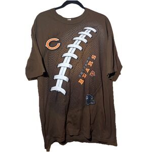 Chicago Bears Majestic Graphic T-Shirt Men's XL Vintage Y2K Football NFL Brown